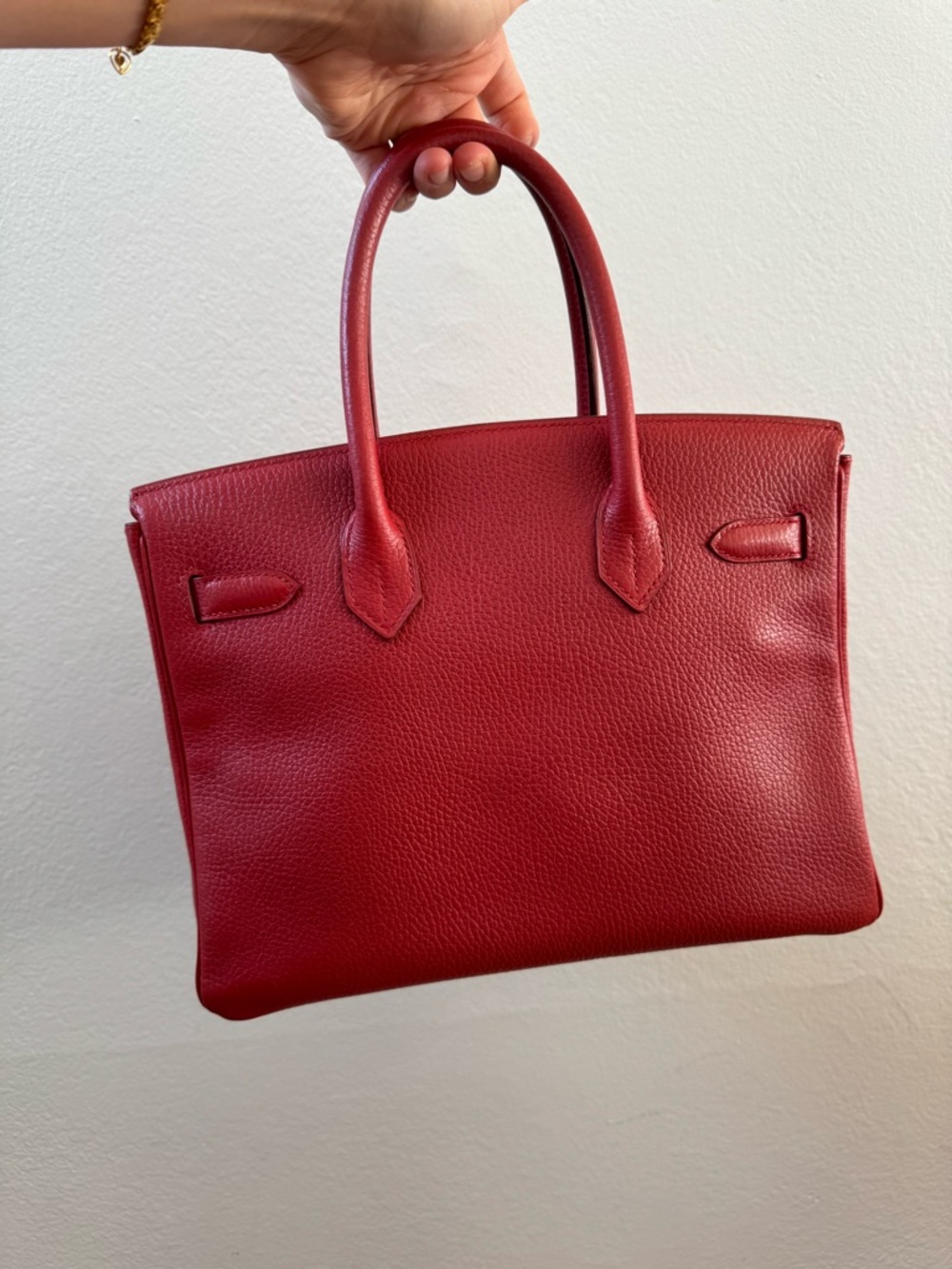 ❌SOLD❌Hermes Rouge Vif Ardennes Leather Birkin 30 with Gold Hardware - Picture 3 of 12